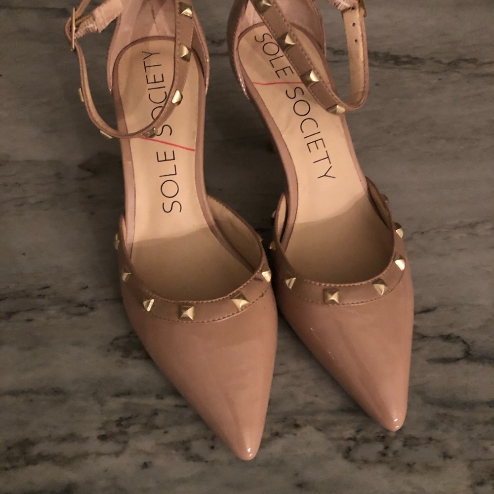Patent leather pumps
